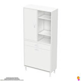 Kayra 1 Çekmece, 2 Göz Sepet, Tek Kapak, 6 Raf Dar Alan Banyo Dolabı 85x173x32,5 cm