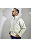 Yarım Fermuarlı Oversize Erkek Sweatshirt