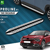 S-Dizayn Citroen C4 3 OEM Still Pro V1 Aluminyum Yan Basamak 183 Cm 2021 Üzeri A+ Kalite