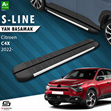 S-Dizayn Citroen C4 X S-Line Aluminyum Yan Basamak 183 Cm 2022 Üzeri A+ Kalite