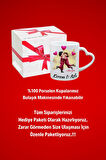 İsimli Kişiye Özel Love You Baskılı Hediye Kalp Kupa Bardak Porselen Çay Kahve Fincanı