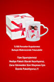 Sevgiliye Özel Love Baskılı Hediye Kalp Kupa Bardak Porselen Çay Kahve Fincanı