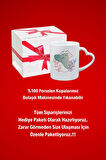 Modern Kadın Siluet 3 Baskılı Hediye Kalp Kupa Bardak Porselen Çay Kahve Fincanı