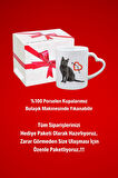 Sevimli Kedi Siyah Kedi Baskılı Hediye Kalp Kupa Bardak Porselen Çay Kahve Fincanı