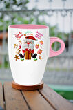 Noel Baba Happy Christmas Baskılı Kupa Bardak Porselen Latte Filtre Kahve Fincanı