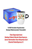 Yılbaşı Geyikli Kurabiye Baskılı Kupa Bardak Porselen Latte Filtre Kahve Fincanı