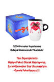 Mutlu Çiftler Love Kalp Baskılı Hediye Kupa Bardak Porselen Latte Filtre Kahve Fincanı