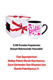 Enter Mode Barbie Baskılı İçi Siyah Lüx Kupa Bardak Porselen Çay Kahve Fincanı