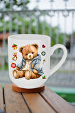 Yeni Yıl Oyuncak Ayı Teddy Bear Baskılı Lüx Kupa Bardak Porselen Çay Kahve Fincanı