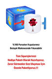 Uçan Kalpler Baskılı T Saplı Kupa Bardak Porselen Çay Kahve Fincanı Hediye