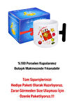 Yılbaşı 2024 Baskılı T Saplı Kupa Bardak Porselen Çay Kahve Fincanı