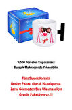 Mutlu Çiftler Love Baskılı Hediye T Saplı Kupa Bardak Porselen Çay Kahve Fincanı