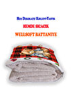 Yılbaşı Özel Seri Sevimli Ayıcık Teddy Bear Tv Battaniyeli Opsiyonel Dekoratif Hediye Yastık