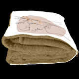 Modern Kadın Desenli İç Dolgusu Battaniyeli Araç İçi Opsiyonel Yastık 36x36cm
