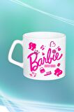 Barbie Enter Mode Baskılı Afilli Kupa Bardak Çay Kahve Fincanı