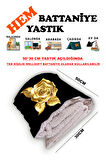 Altın Gül Desen Baskılı Tv Battaniyeli Opsiyonel Dekoratif Yastık Battaniye 2in1 Gifts
