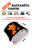 Çınar Yaprağı Desen Baskılı Tv Battaniyeli Opsiyonel Dekoratif Yastık Battaniye 2in1 Gifts