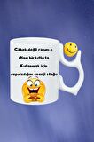 Komik Sözler Şişman Emoji Baskılı Smile Emoji Toplu Kupa Bardak Çay Kahve Fincanı