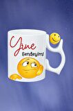 Yine Sendeyim Emoji Baskılı Smile Emoji Toplu Kupa Bardak Çay Kahve Fincanı