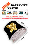 Altın Gül Desen Baskılı Tv Battaniyeli Opsiyonel Dekoratif Hediye Yastık Battaniye 2in1 Gifts