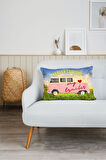 Karavan Camping-2 Baskılı Tv Battaniyeli Opsiyonel Dekoratif Hediye Yastık Battaniye 2in1 Gifts-2