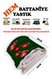 Yılbaşı Noel Desen Baskılı Tv Battaniyeli Opsiyonel Dekoratif Hediye Yastık Battaniye 2in1 Gifts-2