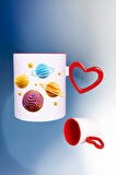Renkli Galaxy Baskılı Kupa Bardak Çay Kahve Fincanı