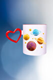 Renkli Galaxy Baskılı Kupa Bardak Çay Kahve Fincanı