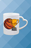 Basketboll Temalı Basket Sever Kalpli Kulp Kupa Bardak Çay Kahve Fincanı-8