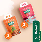 Organik Vegan Çilekli Kurabiye ve Portakallı Kurabiye Atıştırmalık Paketi - 6 adet (2 çeşit)