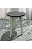 Zigon Sehpa  (GRİ MERMER) BEYAZ AYAKLI