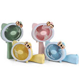 Şarjlı El Fanı Vantilatör 3 Kademeli Kırmalı Işıklı Mini Fan 17*11 Cm