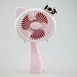 Şarjlı El Fanı Vantilatör 3 Kademeli Kırmalı Işıklı Mini Fan 17*11 Cm