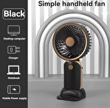 Şarjlı Masa Ve El Fanı Vantilatör Telefon Standlı Mini Fan 16*8 Cm