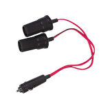 Oto Çakmak Fişi Çoklayıcı Kablolu 2 Dişi 1 Erkek Uçlu 12-24v