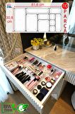 10'lu Set Modüler Çekmece Içi Düzenleyici Makyaj Takı Mutfak Banyo Hobi Buzdolabı Ilaç Organizer