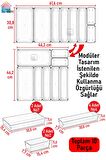 8'li Set Modüler Kepçelik Çekmece Içi Düzenleyici Kaşıklık Mutfak Makyaj Takı Banyo Ilaç Organizer
