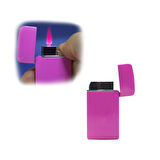 Çakmak Pembe Çakmak Metal Pembe Alevli Çakmak