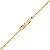 Altın Halat Zincirli Yenidoğan Bebek Künyesi (CKN0026)