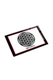 Cam Kesme Tahtası - Cam Kesme Tablası | Logolu - Kırmızı - Siyah | 20cm x 30cm