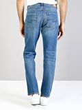 045 Davıd Orta Bel Rahat Paça Regular Fit Mavi Erkek Jean Pantolon