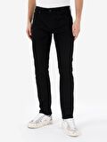 044 Karl Düşük Bel Düz Paça Straight Fit Siyah Erkek Jean Pantolon Cl1031096