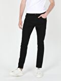 041 Danny Düşük Bel Dar Paça Slim Fit Siyah Erkek Jean Pantolon