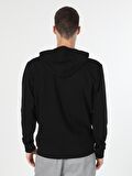 Regular Fit Erkek Siyah Sweatshirt