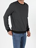 Regular Fit Siyah Erkek Uzun Kol Tişört