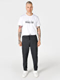 Slim Fit Orta Bel Cep Detaylı Antrasit Erkek Eşofman Altı