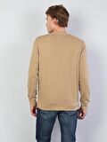 Regular Fit Erkek Açık Kahve Rengi Sweatthirt