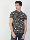 Regular Fit Polo Yaka Erkek Haki Polo Kısa Kol