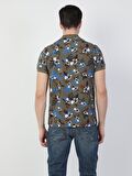 Regular Fit Polo Yaka Erkek Haki Polo Kısa Kol