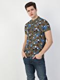 Regular Fit Polo Yaka Erkek Haki Polo Kısa Kol